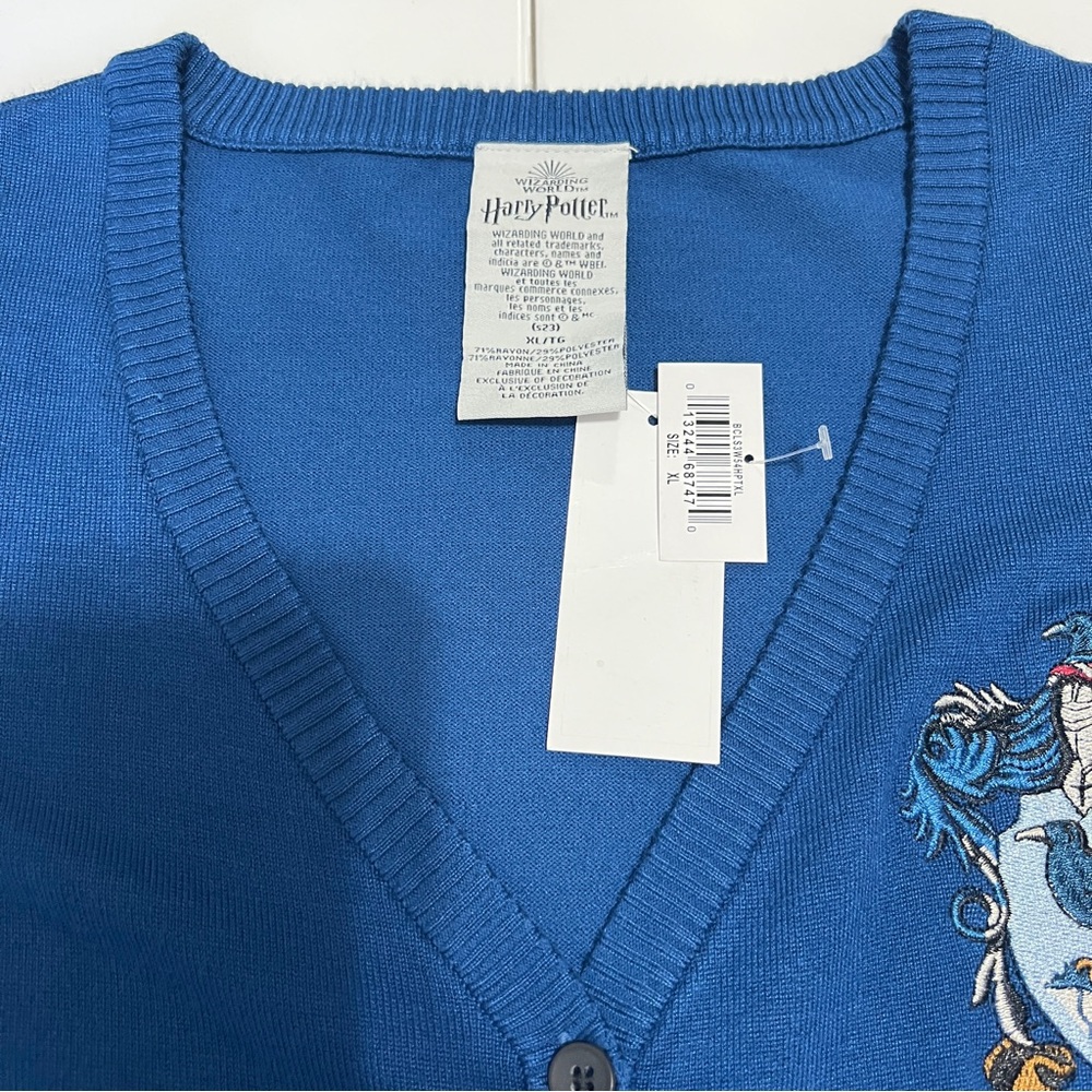Harry Potter Ravenclaw Cardigan Blue Size XL Casual Spring Preppy Academia - Picture 7 of 10